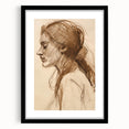 Antique Sketch Portrait Art – Retro Charcoal Canvas & Prints