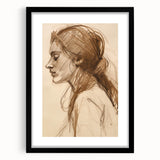 Antique Sketch Portrait Art – Retro Charcoal Canvas & Prints