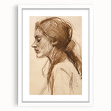 Antique Sketch Portrait Art – Retro Charcoal Canvas & Prints