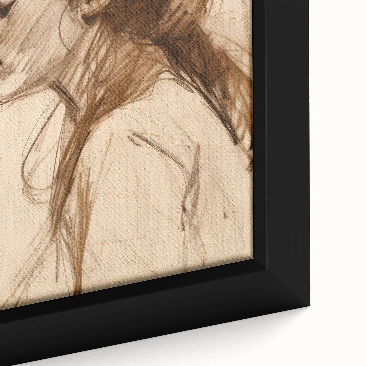 Antique Sketch Portrait Art – Retro Charcoal Canvas & Prints