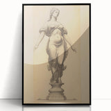 Antique Sculpture Portrait Art – Classic Retro Canvas & Prints