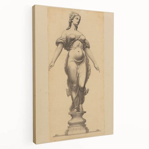 Antique Sculpture Portrait Art – Classic Retro Canvas & Prints