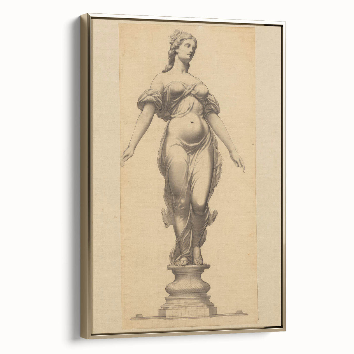Antique Sculpture Portrait Art – Classic Retro Canvas & Prints