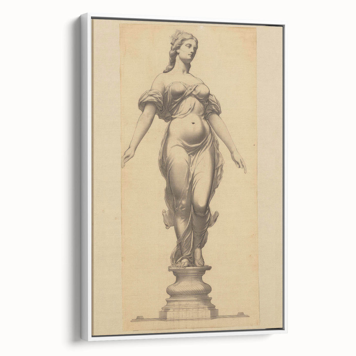 Antique Sculpture Portrait Art – Classic Retro Canvas & Prints