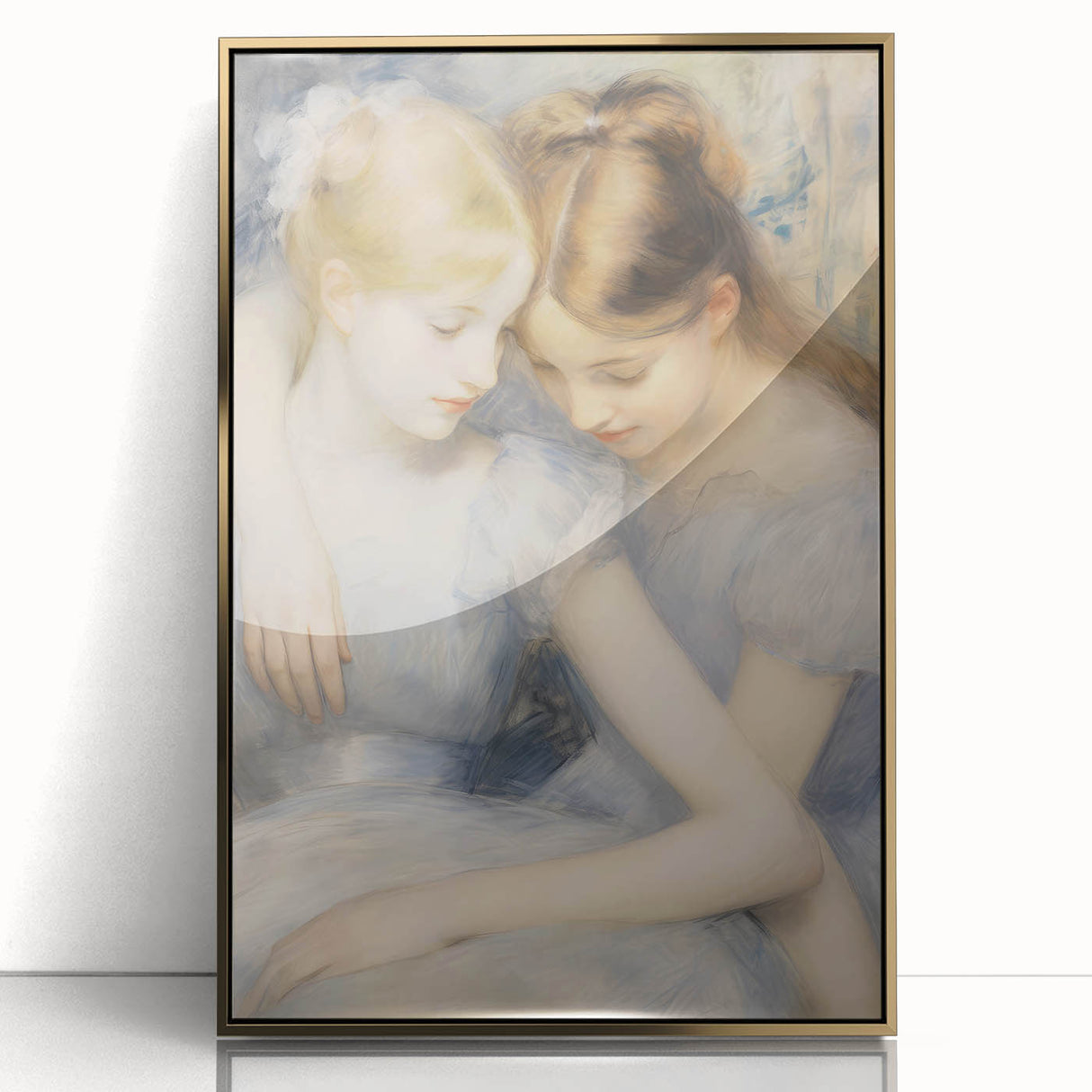 Romantic Vintage Portrait Art – Antique Sisterhood Canvas & Prints