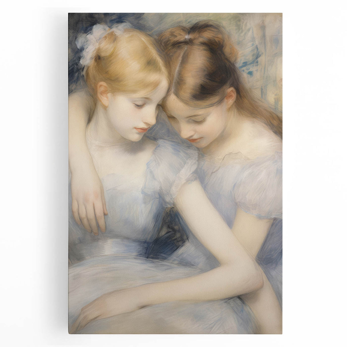 Romantic Vintage Portrait Art – Antique Sisterhood Canvas & Prints