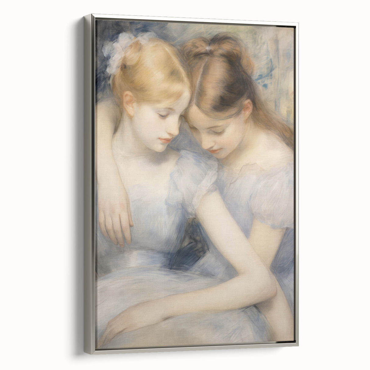 Romantic Vintage Portrait Art – Antique Sisterhood Canvas & Prints