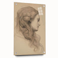 Elegant Vintage Sketch Portrait – Antique Charcoal Canvas & Prints