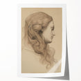 Elegant Vintage Sketch Portrait – Antique Charcoal Canvas & Prints