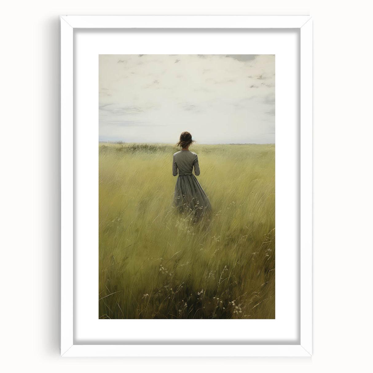 Serene Vintage Landscape Portrait – Antique Canvas & Prints