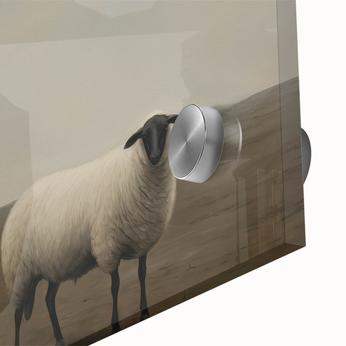 Vintage Portrait Art | Rustic Portrait of Farmer and Sheep