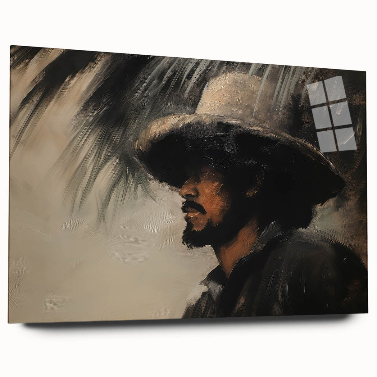 Vintage Portrait Art | Mysterious Portrait of Man in Shadow
