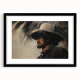 Vintage Portrait Art | Mysterious Portrait of Man in Shadow