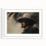 Vintage Portrait Art | Mysterious Portrait of Man in Shadow