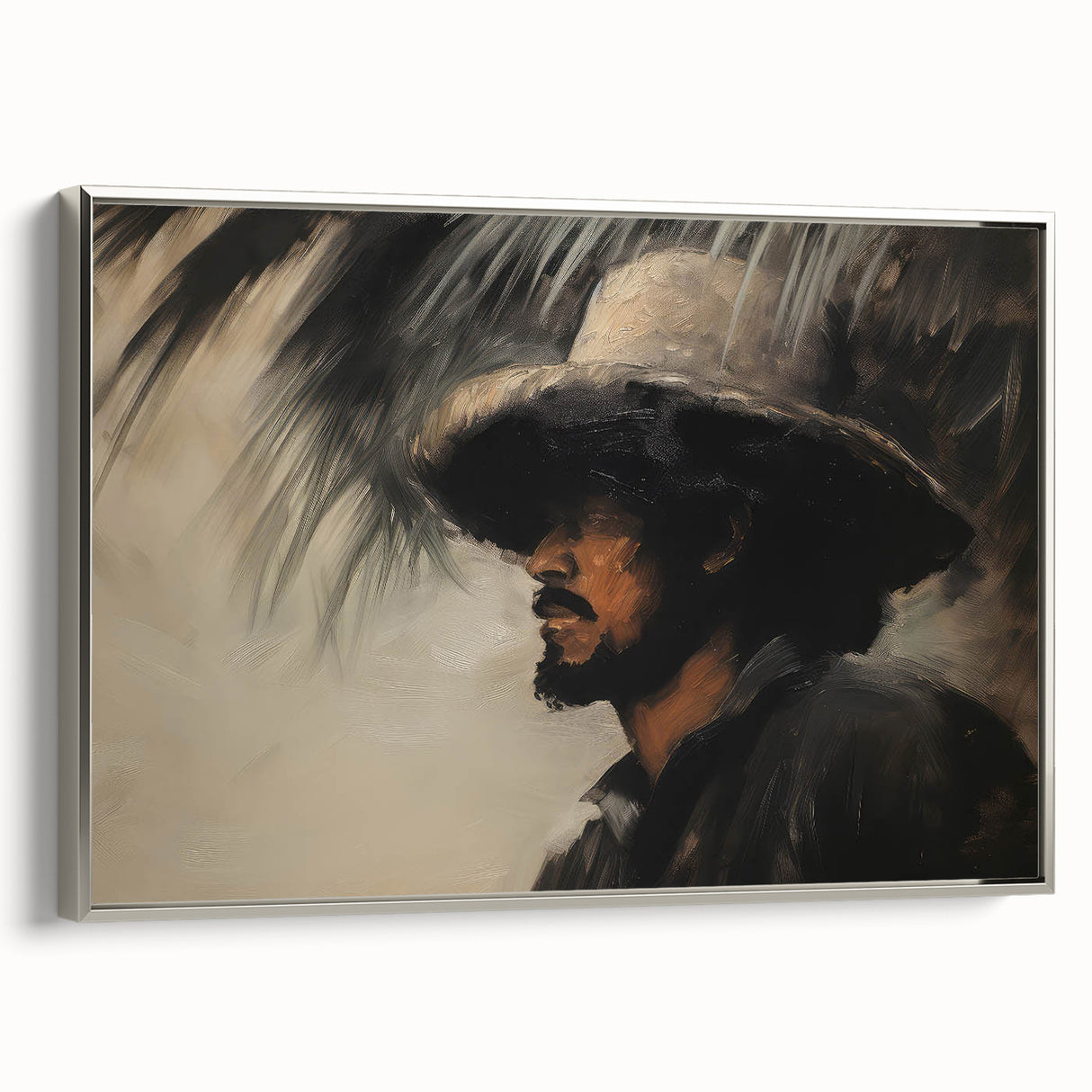 Vintage Portrait Art | Mysterious Portrait of Man in Shadow