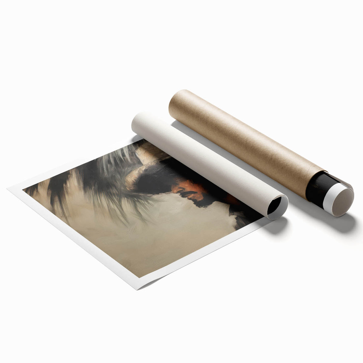 Vintage Portrait Art | Mysterious Portrait of Man in Shadow