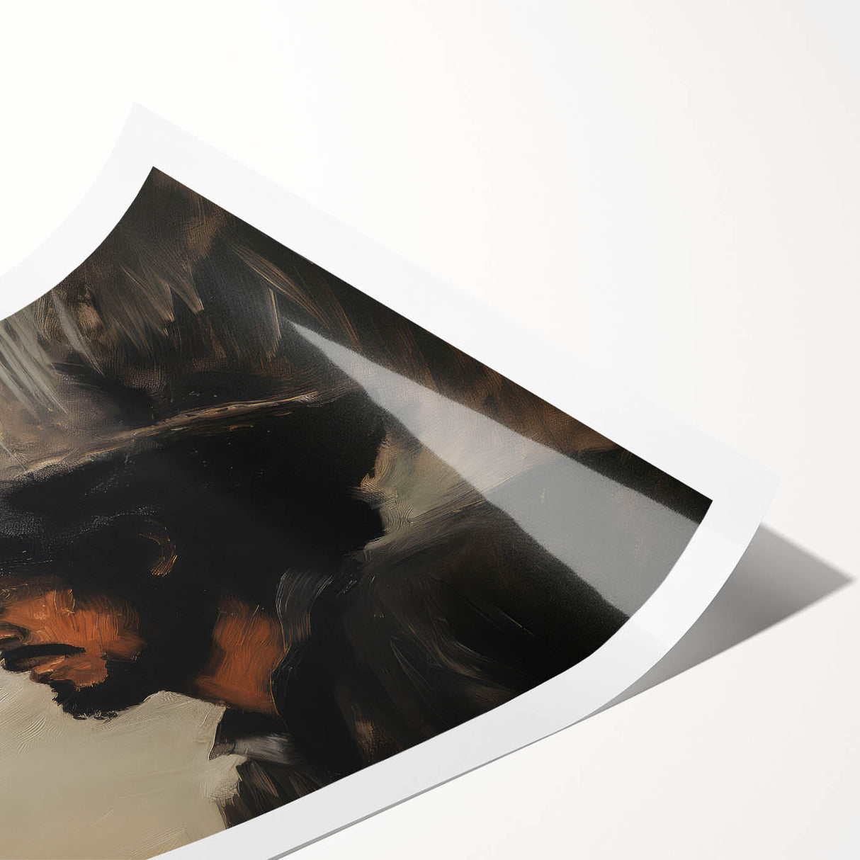 Vintage Portrait Art | Mysterious Portrait of Man in Shadow