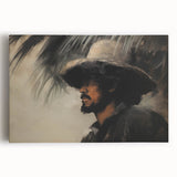 Vintage Portrait Art | Mysterious Portrait of Man in Shadow