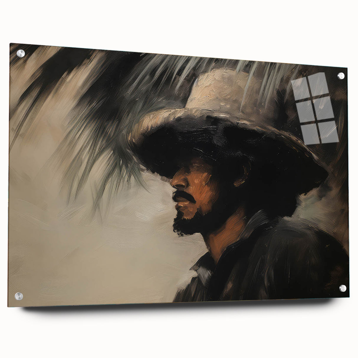 Vintage Portrait Art | Mysterious Portrait of Man in Shadow