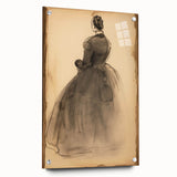 Victorian Sketch Portrait Art – Antique Charcoal Canvas & Prints