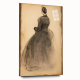 Victorian Sketch Portrait Art – Antique Charcoal Canvas & Prints