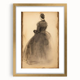 Victorian Sketch Portrait Art – Antique Charcoal Canvas & Prints