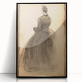 Victorian Sketch Portrait Art – Antique Charcoal Canvas & Prints
