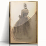 Victorian Sketch Portrait Art – Antique Charcoal Canvas & Prints