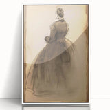 Victorian Sketch Portrait Art – Antique Charcoal Canvas & Prints