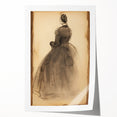 Victorian Sketch Portrait Art – Antique Charcoal Canvas & Prints