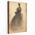 Victorian Sketch Portrait Art – Antique Charcoal Canvas & Prints