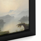 Vintage Portrait Art | Serene Landscape with Woman at Sunset