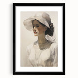 Graceful Vintage Woman Portrait – Antique Canvas & Prints