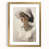 Graceful Vintage Woman Portrait – Antique Canvas & Prints