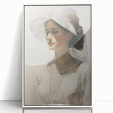 Graceful Vintage Woman Portrait – Antique Canvas & Prints