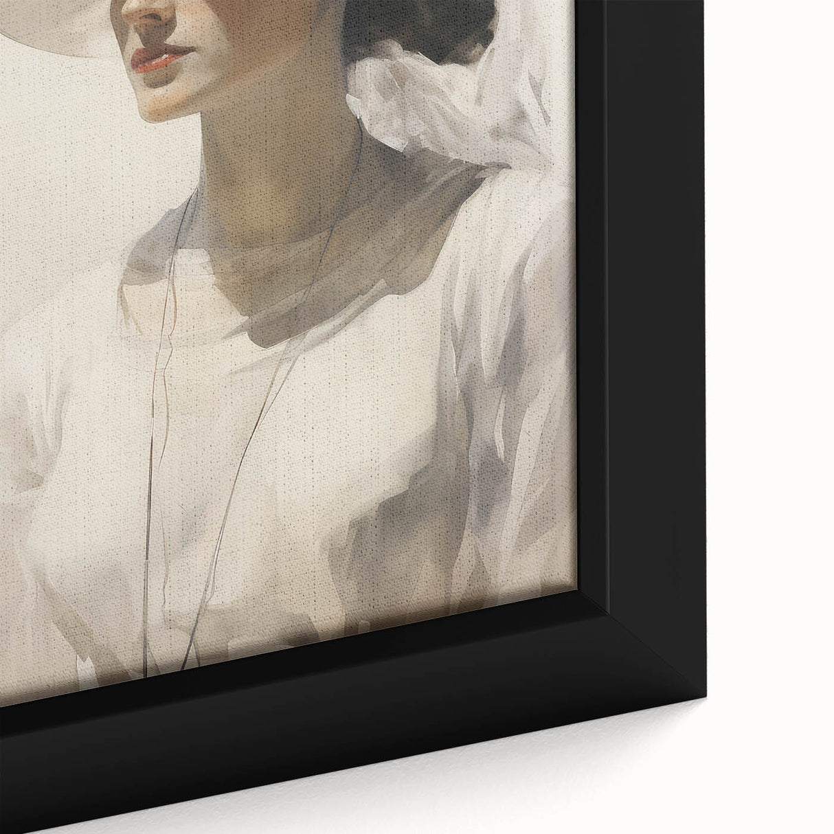 Graceful Vintage Woman Portrait – Antique Canvas & Prints
