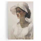 Graceful Vintage Woman Portrait – Antique Canvas & Prints