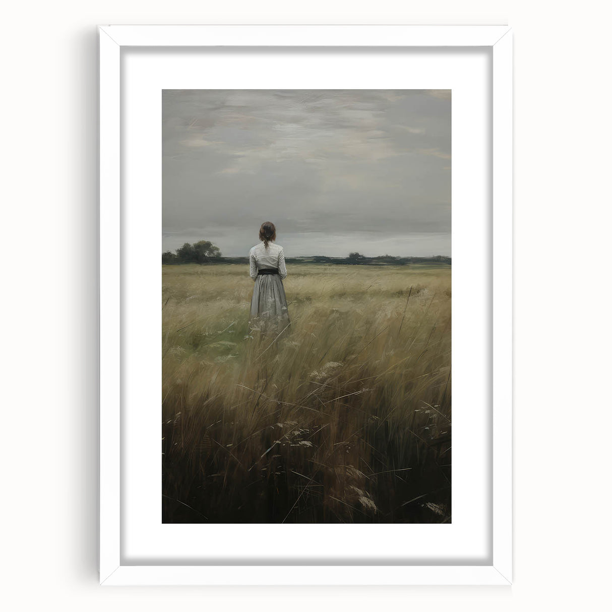 Solitary Vintage Landscape Portrait – Antique Canvas & Prints