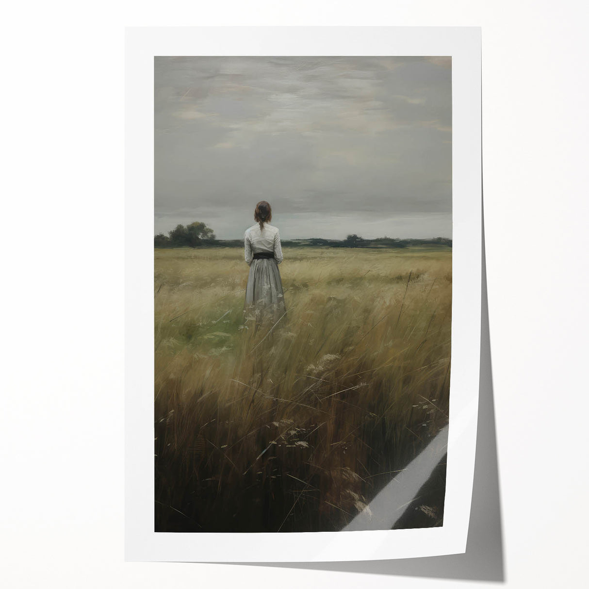 Solitary Vintage Landscape Portrait – Antique Canvas & Prints