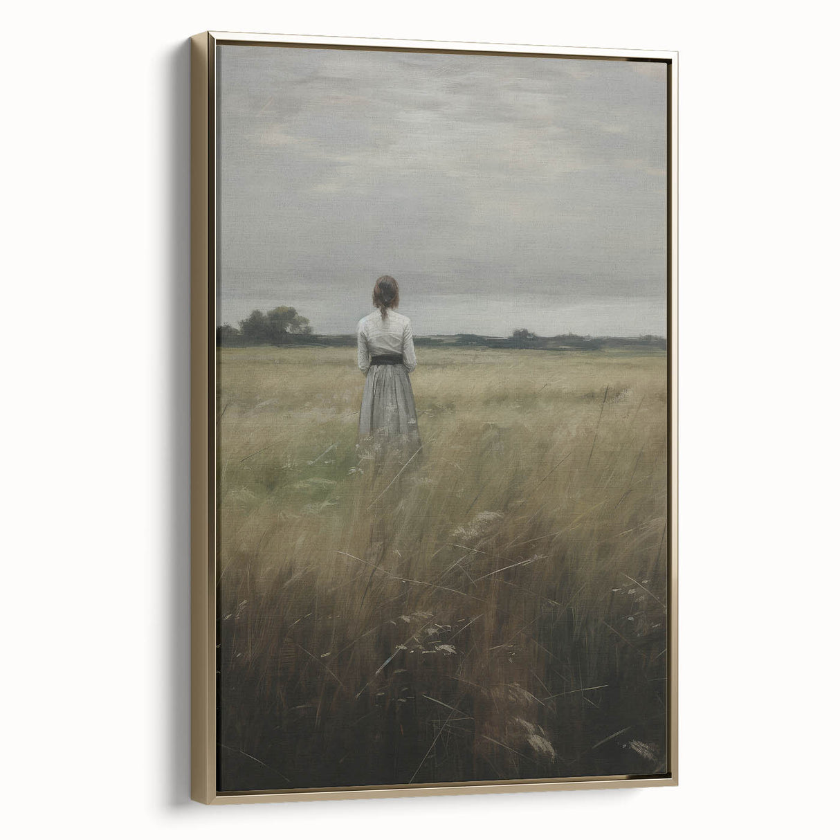Solitary Vintage Landscape Portrait – Antique Canvas & Prints
