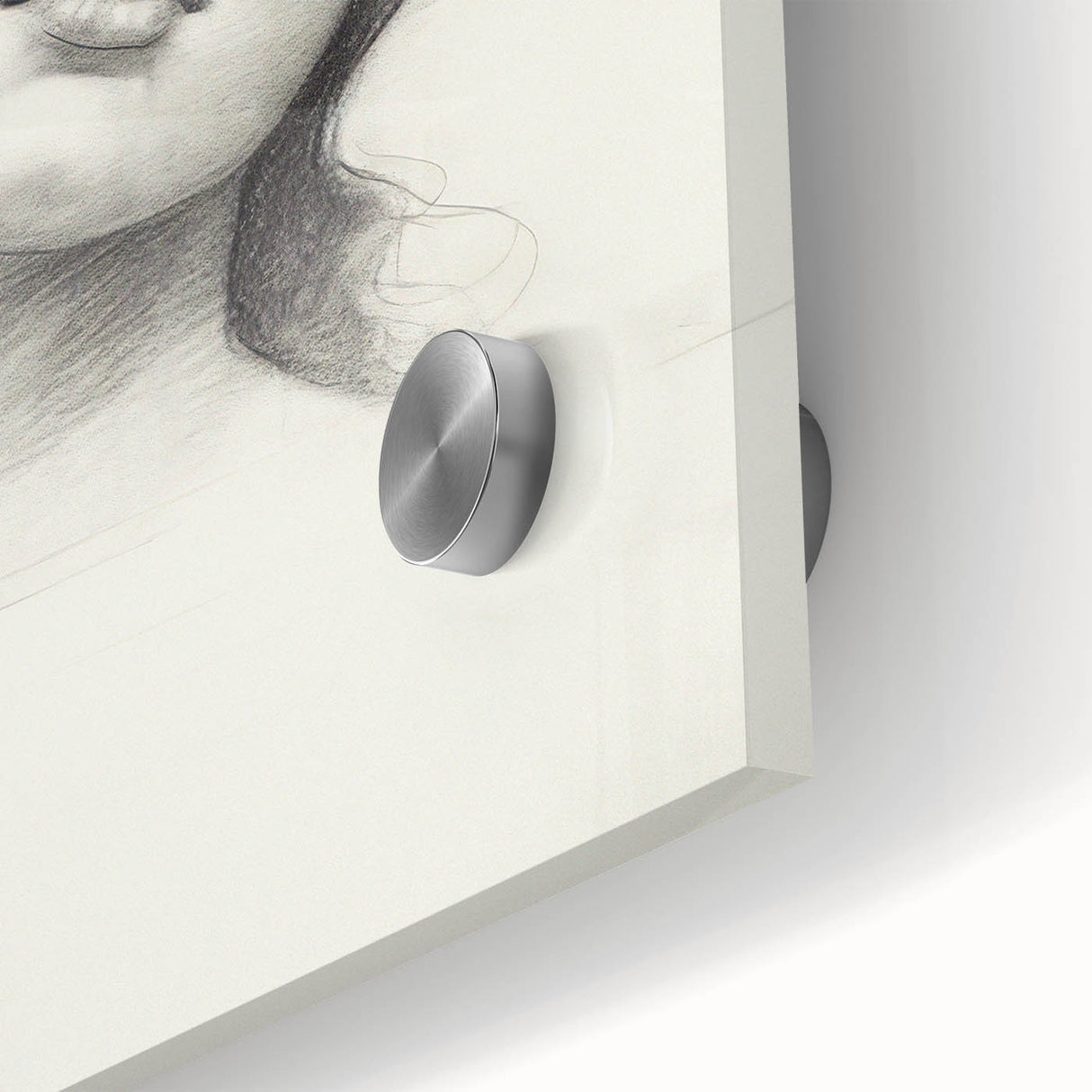 Vintage Portrait Art – Elegant Lady Pencil Sketch Canvas Print