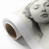 Vintage Portrait Art – Elegant Lady Pencil Sketch Canvas Print