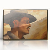Vintage Portrait Art | Rustic Portrait of Man in Warm Tones
