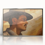 Vintage Portrait Art | Rustic Portrait of Man in Warm Tones