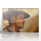 Vintage Portrait Art | Rustic Portrait of Man in Warm Tones