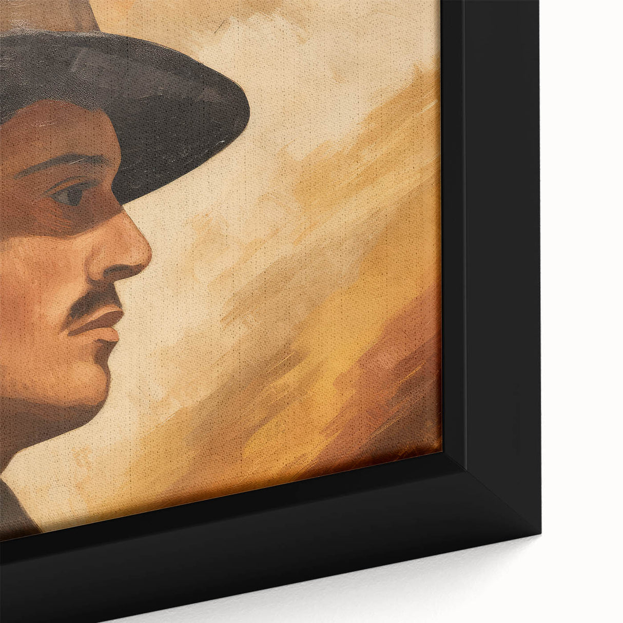 Vintage Portrait Art | Rustic Portrait of Man in Warm Tones