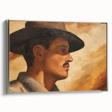 Vintage Portrait Art | Rustic Portrait of Man in Warm Tones