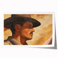 Vintage Portrait Art | Rustic Portrait of Man in Warm Tones