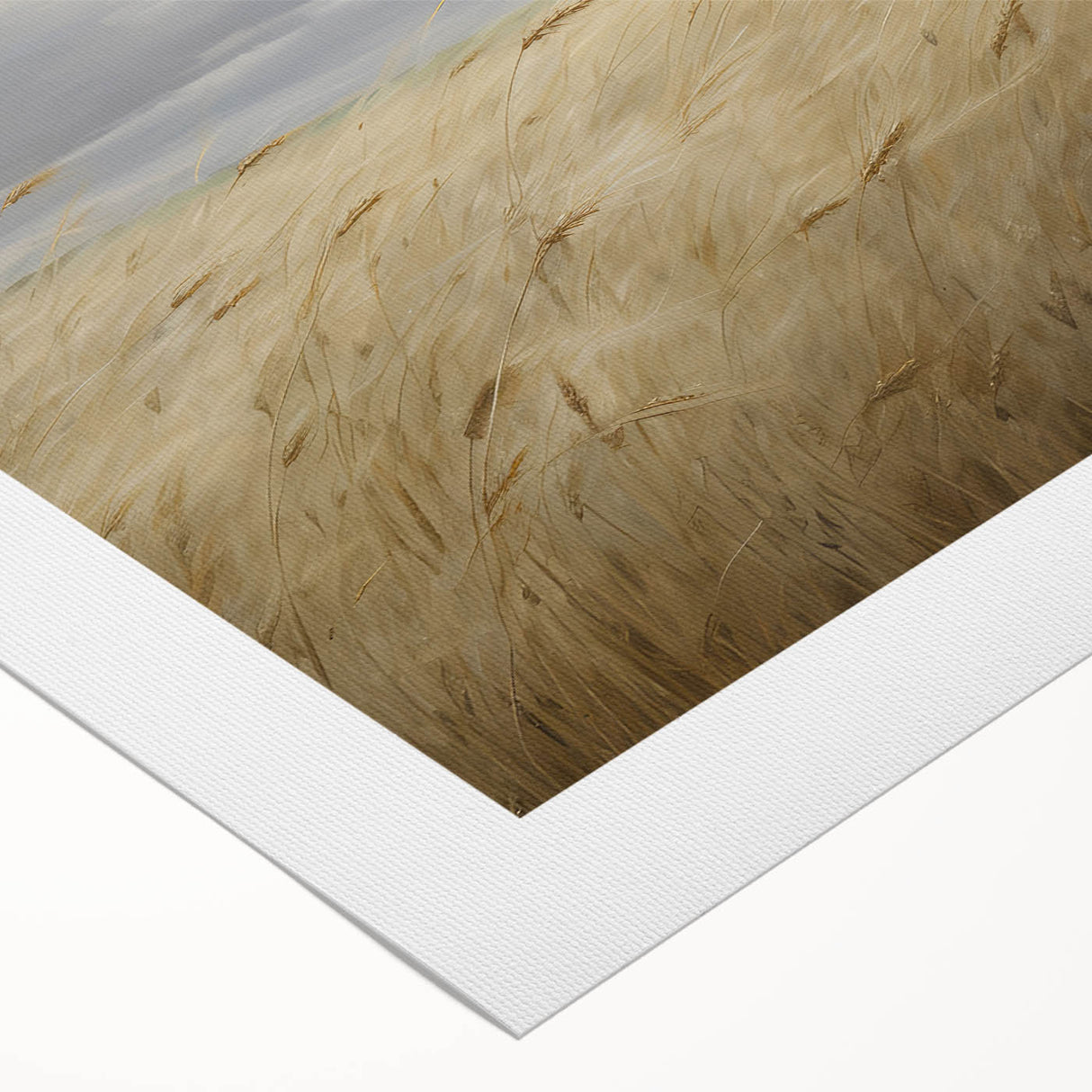 Vintage Portrait Art | Woman in Wheat Field with Windy Sky