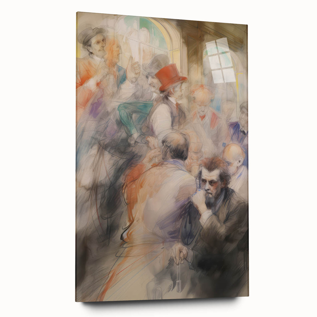 Classic Vintage Portrait Art - Antique Social Gathering Print